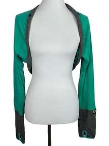 Moxie Cycling Aqua Green Long Sleeve Cropped Bolero XL X-Large NWT