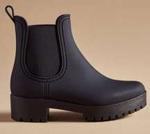 Jeffrey Campbell Cloudy Chelsea Black Rain Boots