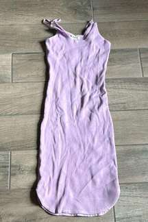 Reverse purple ribbed dress