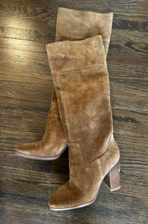 Suede Knee High Boots