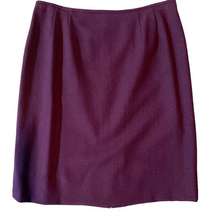 Kasper ASL Vintage Plum Purple Wool Skirt 14 Petite