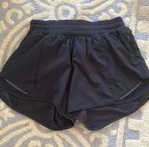 black hotty hot shorts size 4, 4 inch Inseam