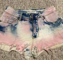 Colorful High Rise Short Shorts