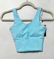 blue scoopneck sportsbra