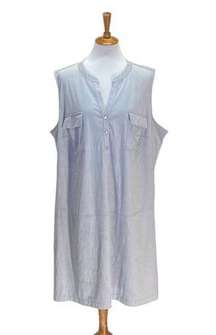 Alfani Faux Suede Dress Gray Size 24W NWT Plus Size Minimalist Coastal Boho Cute