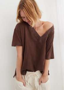 Extreme V-Neck Oversized Tee