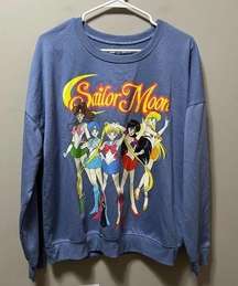 Sailor Moon Anime Colony‎ Blue Sweatshirt size Large