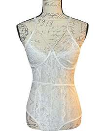 White Lace Teddy One Piece NWOT Size Medium