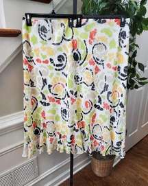 Cato Women's Multicolor 100% Polyester Straight Casual Knee Length Skirt 26/28W