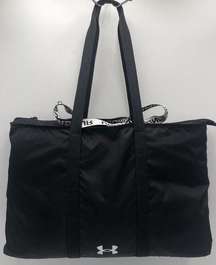 Under Armor Nylon Black Zip Shoulder Tote/Gym Bag with Pouch