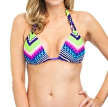 Radio Fiji Triangle Padded Bikini Top nwot