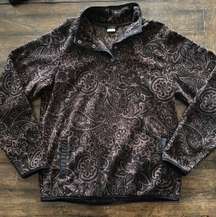 Tooled Western Brown Womens Pullover Size L