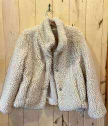 En Creme Cream Fuzzy Jacket