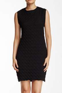 Asilio | Fine China Textured Black Shift Dress Size 10 NWT