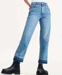 Kent High Rise Straight Leg Jean w/ Raw Hem Size 29/8