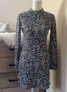 mts boutique • leopard print long sleeve mini dress