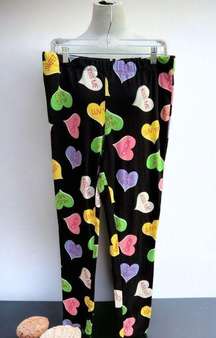 C Est. 1946 ladies Valentine themed fleece black loungewear pants New Medium