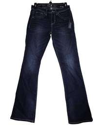 APT9 DARK WASH MID RISE BOOTCUT FIGURE FLATTERING JEANS SIZE 4