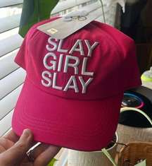 Queer Eye Hot Pink White SLAY GIRL SLAY Adjustable Trucker Hat