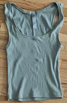 NWOT  Cotton Rib Tank in Mineral