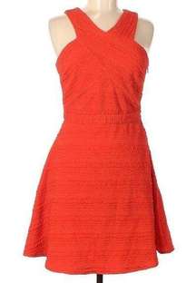 Sugarlips textured orange halterneck sun dress