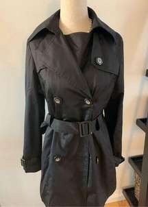 White House black market black trenchcoat, size small