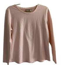 Chico's Light Pink Long Sleeve Tunic Style "Sweatshirt"