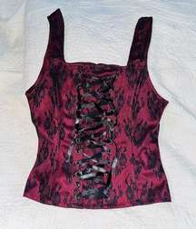 Social Collision Corset Top sz M