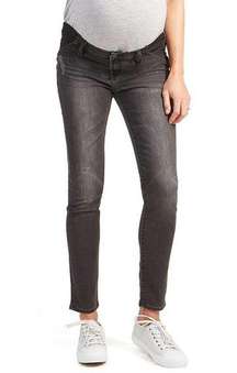 Ingrid & Isabel Elastic Inset Panel Maternity Skinny Jeans Black