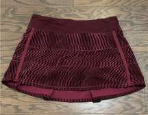 Lululemon Pace Rival Skort II Shifted Horizon Red Black / Bordeaux Drama Size 8