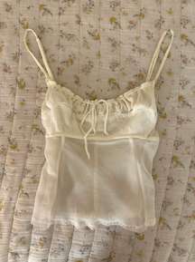 angel lace bow cami tank top