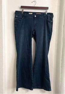 Pilcro Women’s Jeans Denim Blue Flare Flared Stretch Cotton Blend Size 16