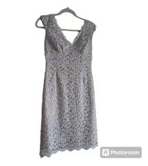 Spiegel mid mod silver lace dress 