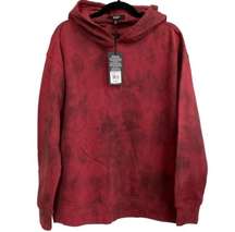 NWT HUDSON Tie Dye Hoodie with Cutout Back in Cabernet Fatigue Size Small