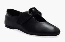 Co Bow Leather ballet Flats black Sz 39