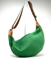 Green Quilted adjustable guitar strap bag Shiraleah shoulder bag