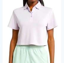 Outdoor Voices Birdie Cropped Polo in Morning Glory XXS