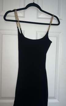 Black And Gold Mini Dress