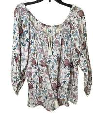 Long Sleeve Boho Blouse Size Medium