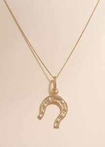 Horseshoe charm | 14k Solid Gold Pendant