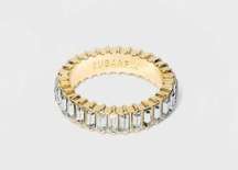 SUGARFIX by BaubleBar Baguette Crystal Statement Ring NWT - Size 8