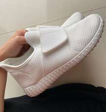 White Velcro Sneakers