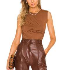 Lovers + Friends Revolve Womens Basic Sahara Draped Tank Top Size S Brown