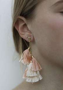 NWT Ettika daydreamer tassel 18k gold plated earrings