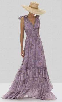 ALEXIS Clemence Dress In Purple Bouquet