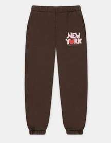 NEW MADHAPPY NEW YORK EXCLUSIVE BROWN SWEATPANTS SZ LARGE