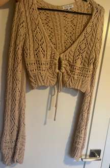 Keyhole Crochet Sweater