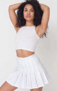 White Pleated Tennis Skirt