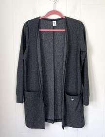 Senita Athletics Black Premium Cardigan ~ Open Front, Pockets ~ Size XS