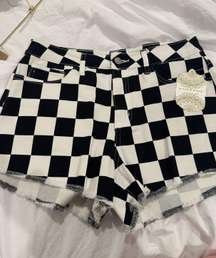 Checkered Altard State Denim Shorts